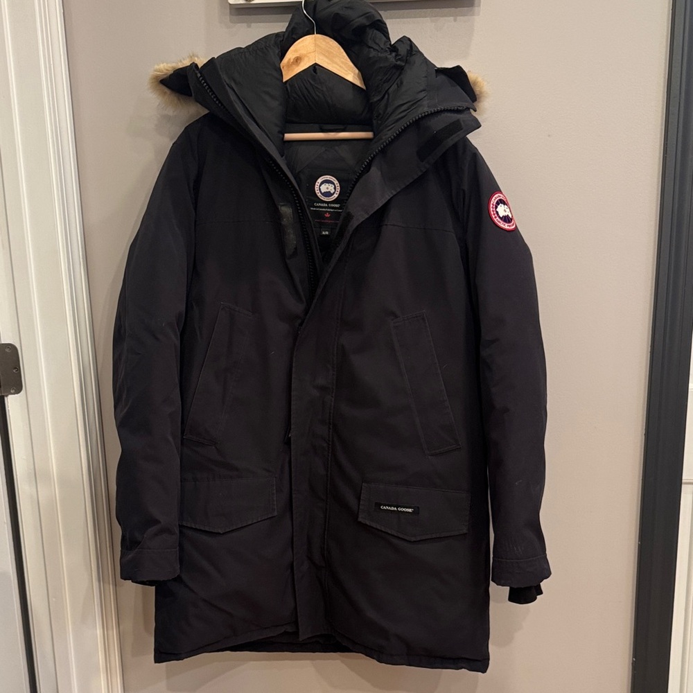 Canada Goose Black Puffer Jacket with Fur Trim